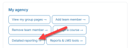 My Agency card with the Detailed reporting button highlighted.