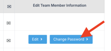 Edit Team Member Information with the Change Password button highlighted.